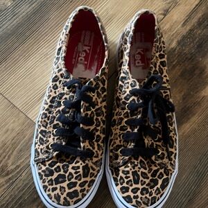 Keds Leopard Print Sneakers with Black Laces